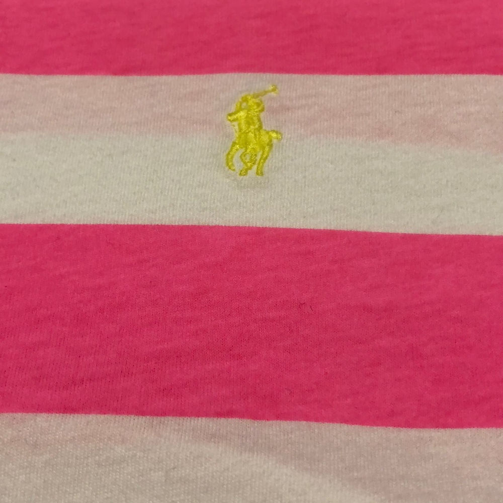 Ralph Lauren pink stripe shirt for girl 7(S) - Picture 2 of 7